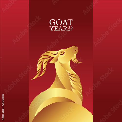 Year Of the Goat 2027 - Golden Goat