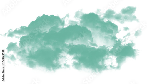 Bilde på lerret Mystic Teal Cloud Vapor Overlay PNG Isolated on Transparent Background with Atmo