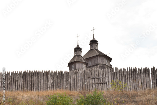 Foto Wooden church of Cossack era historical and cultural.