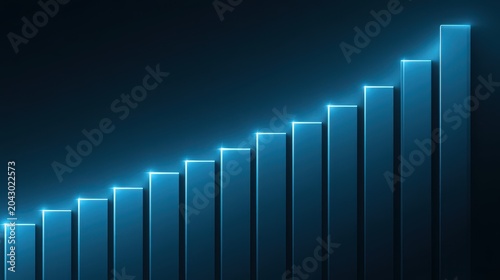 Abstract bar chart representing business growth and success