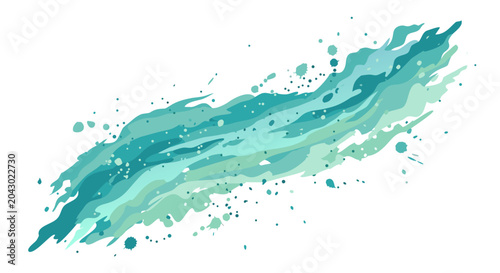 Foto Sea foam watercolor brushstroke