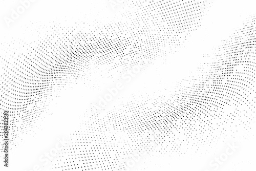 Foto inverse particle wave design on white background
