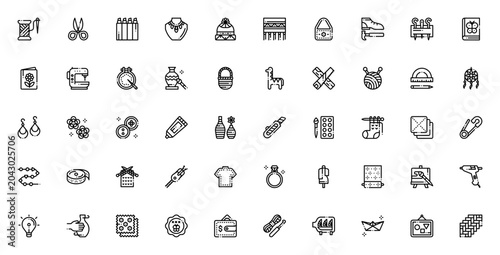 Bild auf Leinwand Handcrafts icon set