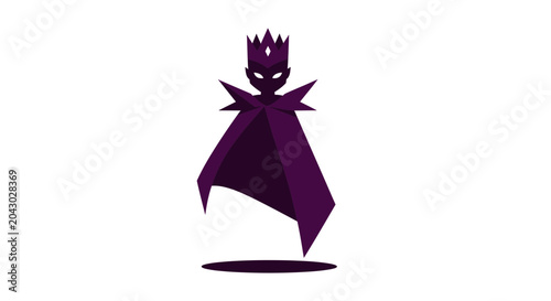 Obraz na płótnie Purple Vampire Cartoon Character Illustration.
