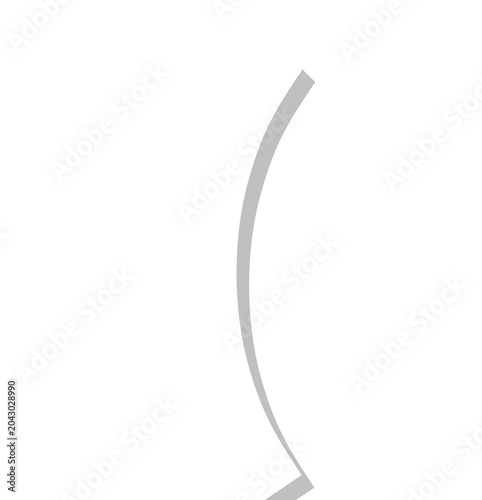 Foto Abstract gray parenthesis curve bracket design on transparent background