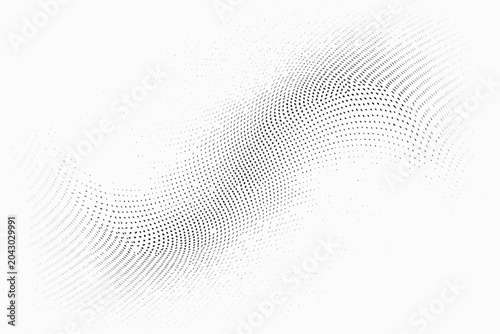 Foto inverse particle wave design on white background
