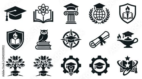 Set of Education and Learning Icons