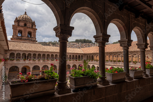 The ancient Inca Qorikancha Sun Temple and Santo Domingo Convent in Cusco, Peru