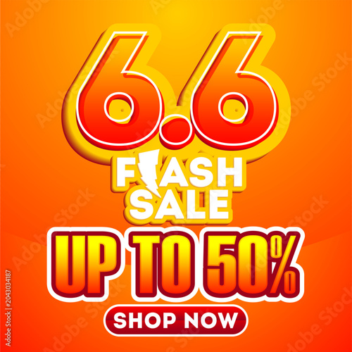 Modern flash sale promotional banner featuring bold discount typography, vibrant orange and yellow gradients, retail marketing design, shopping campaign template, social media advertisement, e-commerc