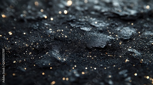 Abstract texture of dark wet black stones or shiny coal gravel backdrop