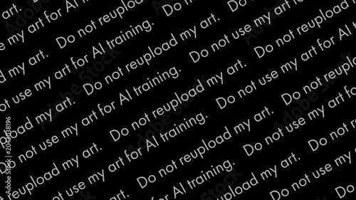 イラスト転載、AI学習禁止を英語で記載してるウォーターマークです