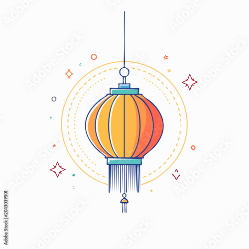 Traditional Chinese Lantern Illustration