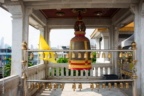 Photos Ancient building architecture antique belltower at Wat Traimit Withayaram Worawi