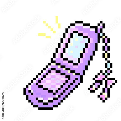 ピクセルアートな９０s風レトロガラケー⭐︎png