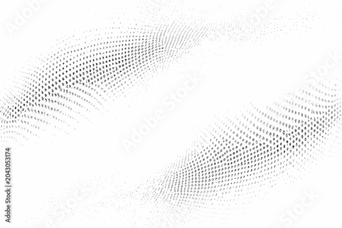 Bild auf Leinwand inverse particle wave design on white background