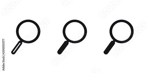 Bild auf Leinwand magnifying glass icons on transparent background search