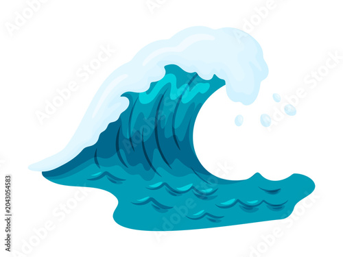 Ocean Wave Blue Teal Water Splash Sea Clipart