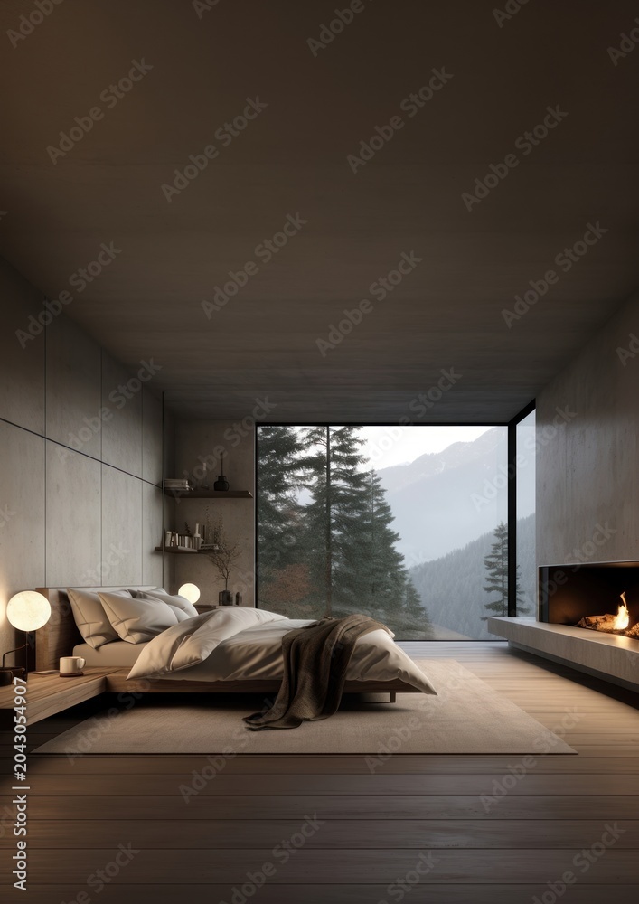 Obraz premium Furniture building bedroom architecture.