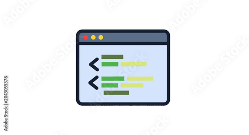 Foto Browser window with colorful code snippets and syntax highlighting