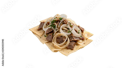 Photos Piece of dried meat or traditional jerky snack piece food object on transparent
