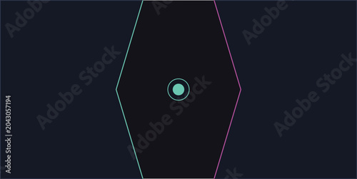 Cuadro en lienzo Geometric diamond shape graphic design element for abstract digital interface visual assets