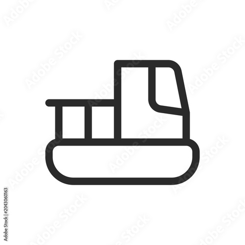 Konstfotografi Amphibious Cargo Buggy Carrier line icon, Marsh Buggy Carrier vector symbol with