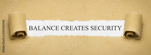 Slika na platnu Balance creates Security
