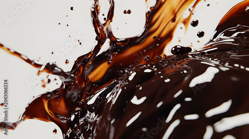 Molten dark chocolate swirl abstract