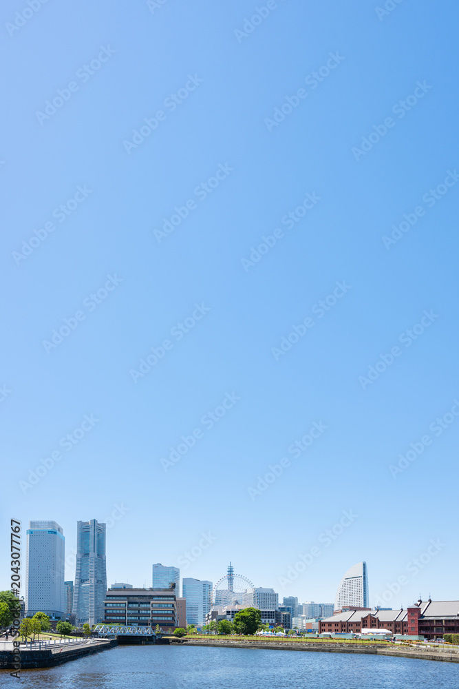 Naklejka premium 横浜みなとみらいの風景