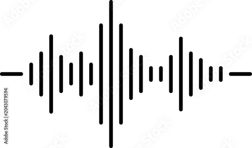 Konstfotografi Audio signal waveform sound frequency line icon
