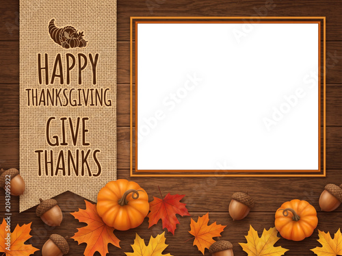 Thanks giving day say thanks picture template png frame 