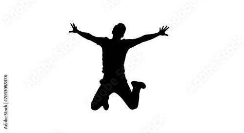 Fotografia Man jumping in the air happily.