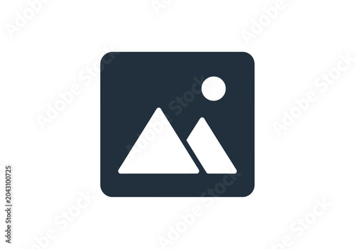 Image gallery placeholder icon with mountain and sun symbol