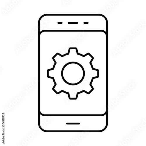 Mobile Settings Vector icon which can easily modify or edit