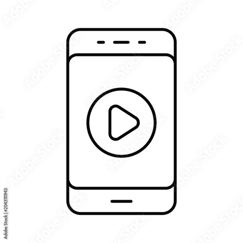 Mobile Video Vector icon which can easily modify or edit