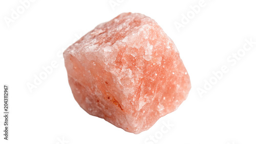 Konstfotografi Large single block chunk of pink himalayan salt crystal isolated on transparent