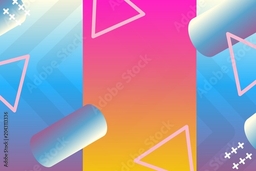 Multicoloured modern geometric simple background with motion dynamic texture.