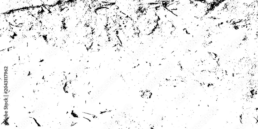 Fototapeta premium Dust overlay distress grungy effect paint. Black and white grunge seamless texture. Dust and scratches grain texture on white and black background.