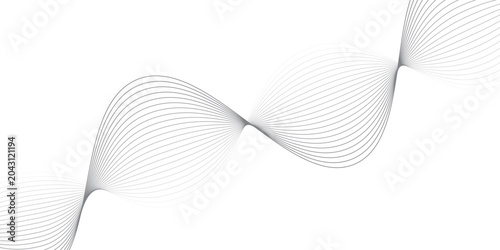фотографія Abstract lines form a dynamic wave pattern, suggesting motion and flow in a minimalist graphic design
