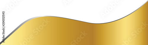 Smooth golden gradient wave on yellow background