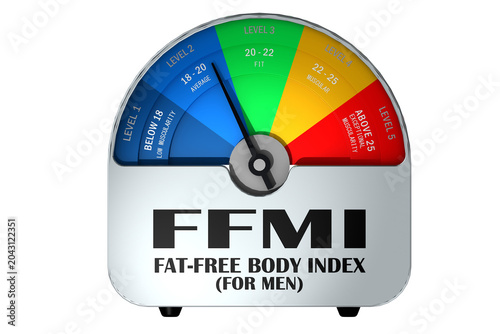 Fotografía FFMI for men, Fat-Free Mass Index indicator