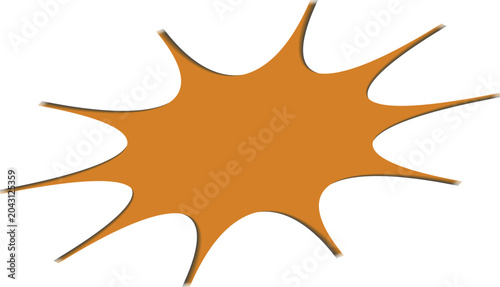 Foto Orange star-shaped abstract vector icon