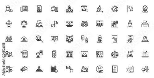Tablou pe pânză Politics icon set