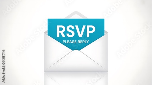 RSVP, reply, please respond, invitation response, email icon