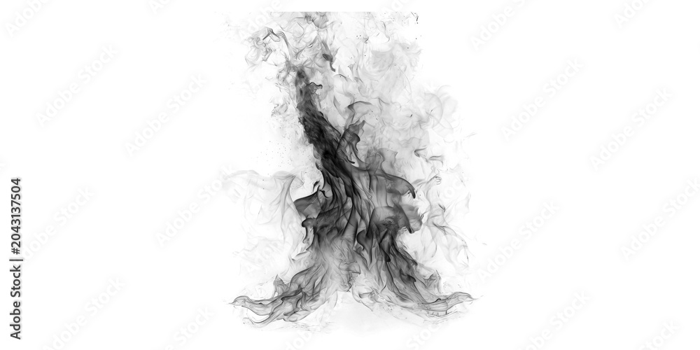 Fototapeta premium Abstract Ink Splatter Explosion in Monochrome High Contrast Black and White Art
