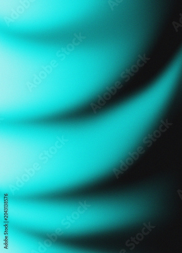 Cyan abstract background with soft curved waves abstract background