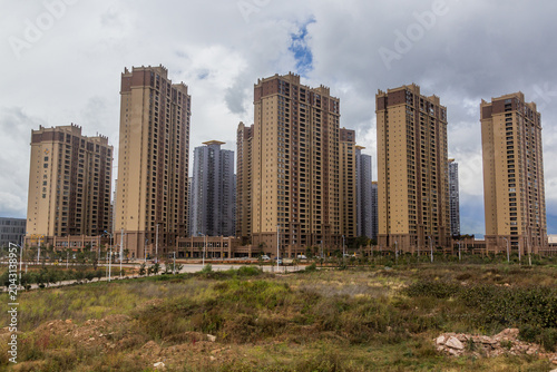 Photography Apartment buildings in Dali, Yunnan province, China