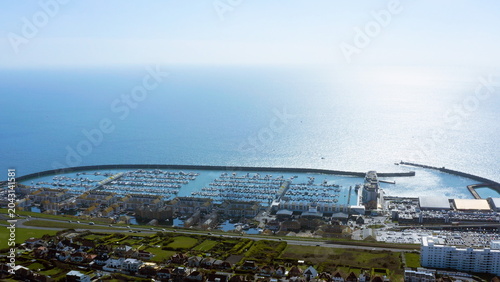 Canvastavla 4K aerial drone view of Brighton Marina, England