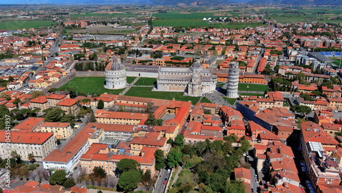 Fotografie 4K aerial drone image of Pisa, Italy