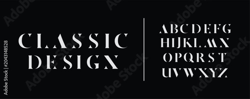 Tableau sur toile Luxury modern Elegant alphabet logo font